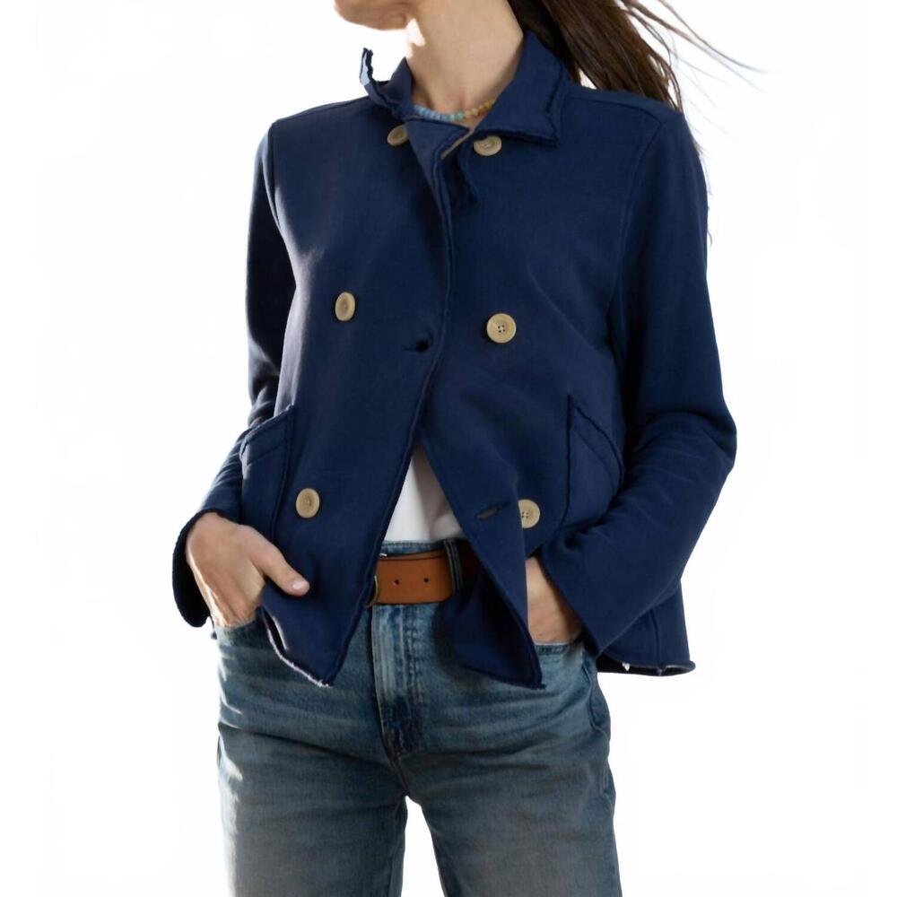 NEW DYLAN sutton double breasted button jacket in indigo